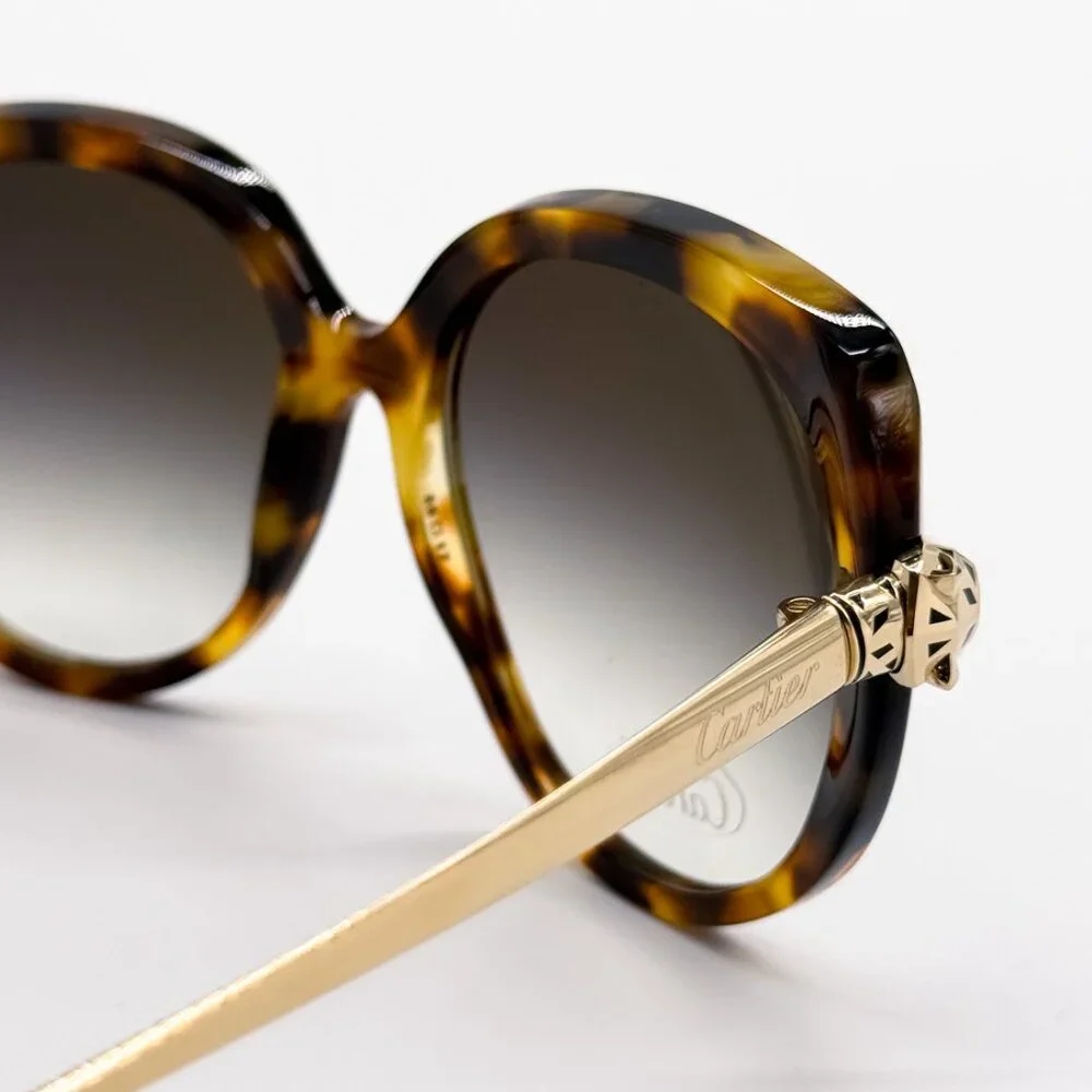 NEW CARTIER CT0064S 002 WOMEN HAVANA SUNGLASSES CT0064S 002 - Picture 4 of 12